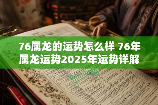 76属龙的运势怎么样 76年属龙运势2025年运势详解