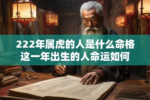 222年属虎的人是什么命格这一年出生的人命运如何
