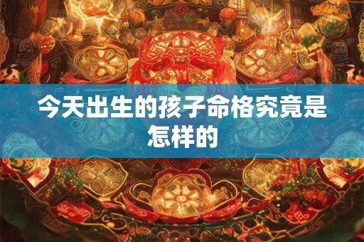今天出生的孩子命格究竟是怎样的