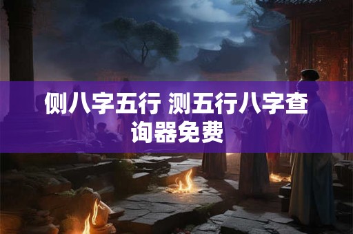 侧八字五行 测五行八字查询器免费