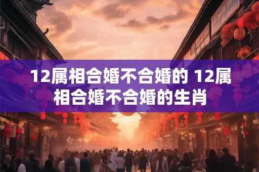 12属相合婚不合婚的 12属相合婚不合婚的生肖