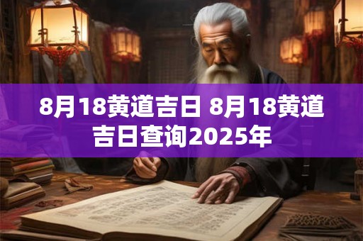 8月18黄道吉日 8月18黄道吉日查询2025年