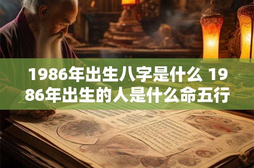 1986年出生八字是什么 1986年出生的人是什么命五行