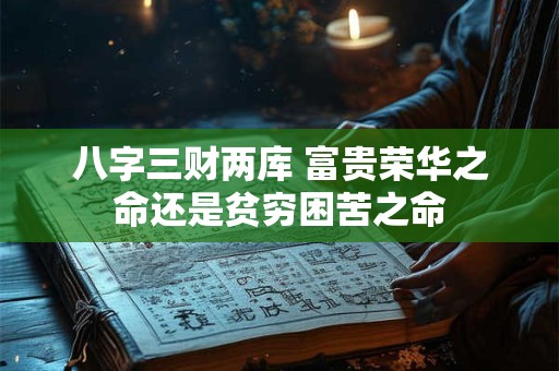 八字三财两库 富贵荣华之命还是贫穷困苦之命