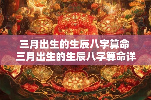 三月出生的生辰八字算命 三月出生的生辰八字算命详解