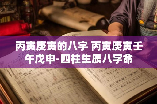丙寅庚寅的八字 丙寅庚寅壬午戊申-四柱生辰八字命