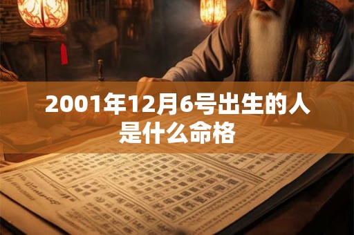 2001年12月6号出生的人是什么命格