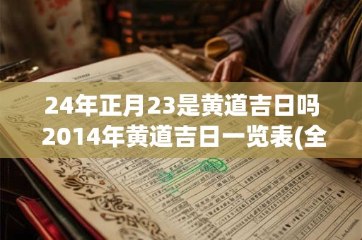 24年正月23是黄道吉日吗 2014年黄道吉日一览表(全年)