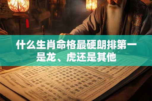 什么生肖命格最硬朗排第一是龙、虎还是其他