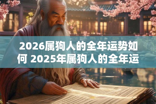 2026属狗人的全年运势如何 2025年属狗人的全年运势2006 2026属狗人的全年运势如何 2025年属狗人的全年运势2006