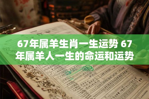 67年属羊生肖一生运势 67年属羊人一生的命运和运势