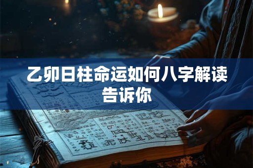 乙卯日柱命运如何八字解读告诉你