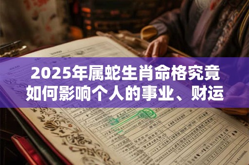 2025年属蛇生肖命格究竟如何影响个人的事业、财运和感情呢