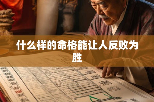 什么样的命格能让人反败为胜