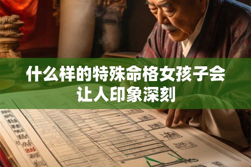 什么样的特殊命格女孩子会让人印象深刻