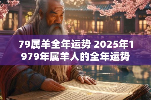 79属羊全年运势 2025年1979年属羊人的全年运势