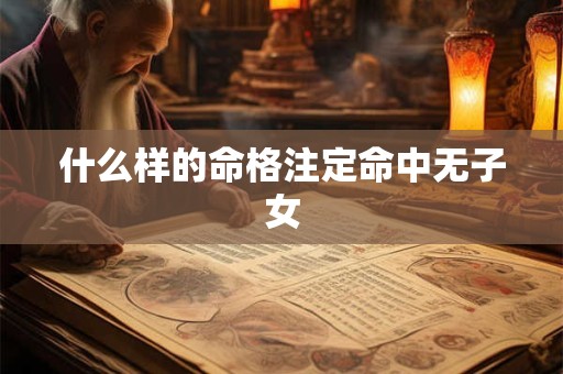 什么样的命格注定命中无子女