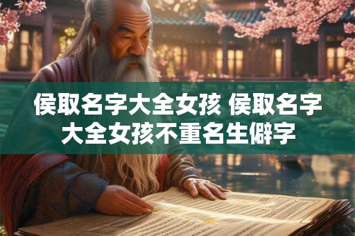 侯取名字大全女孩 侯取名字大全女孩不重名生僻字