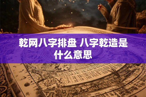 乾网八字排盘 八字乾造是什么意思