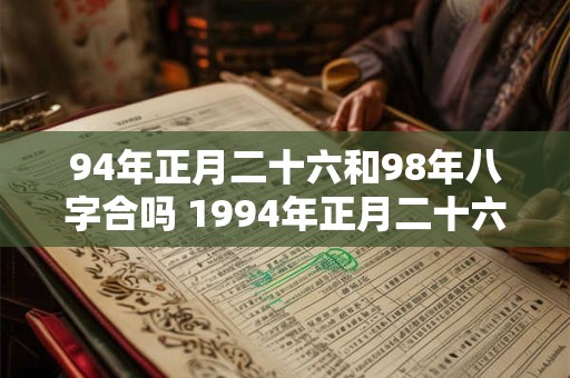 94年正月二十六和98年八字合吗 1994年正月二十六出生的今年多大
