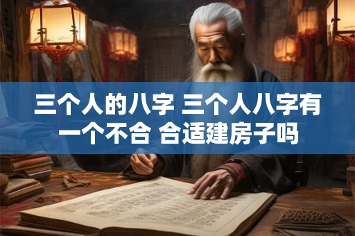 三个人的八字 三个人八字有一个不合 合适建房子吗