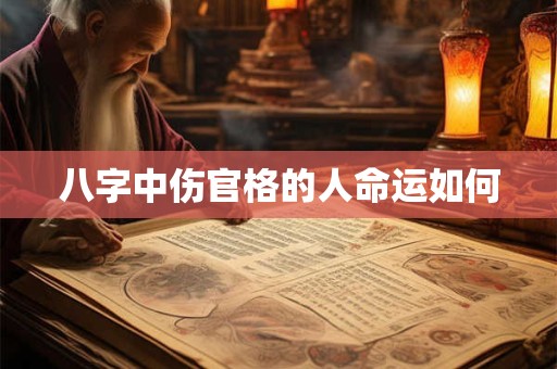 八字中伤官格的人命运如何 八字中伤官格的人命运如何