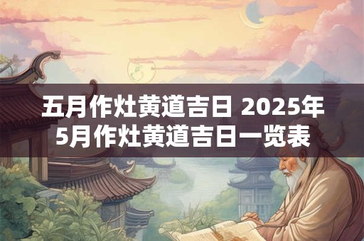 五月作灶黄道吉日 2025年5月作灶黄道吉日一览表