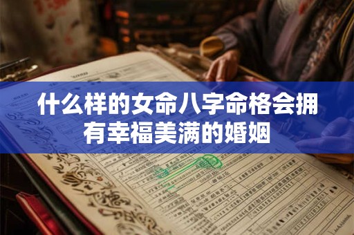 什么样的女命八字命格会拥有幸福美满的婚姻