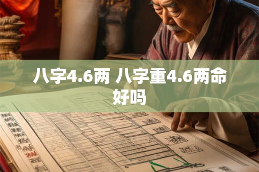 八字4.6两 八字重4.6两命好吗