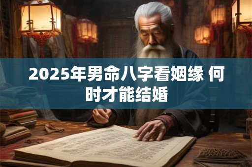2025年男命八字看姻缘 何时才能结婚