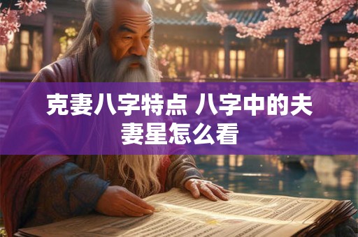 克妻八字特点 八字中的夫妻星怎么看 克妻八字特点 八字中的夫妻星怎么看