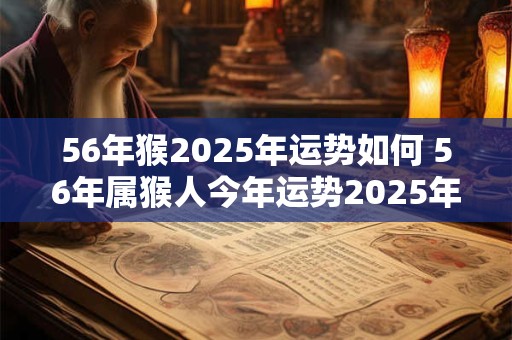 56年猴2025年运势如何 56年属猴人今年运势2025年每月运势
