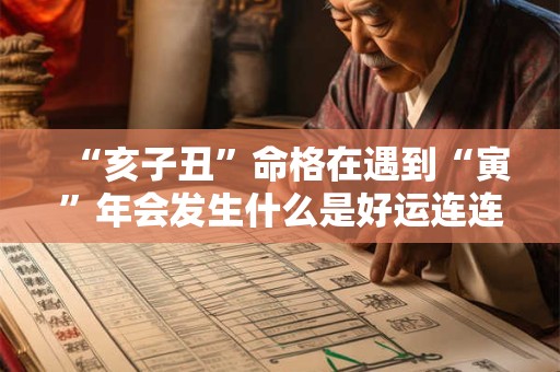 “亥子丑”命格在遇到“寅”年会发生什么是好运连连还是厄运不断