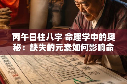 丙午日柱八字 命理学中的奥秘：缺失的元素如何影响命运