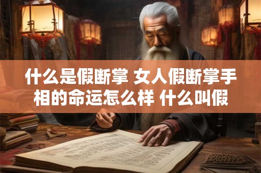 什么是假断掌 女人假断掌手相的命运怎么样 什么叫假断掌假断的女人命好不好