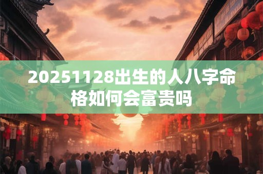 20251128出生的人八字命格如何会富贵吗