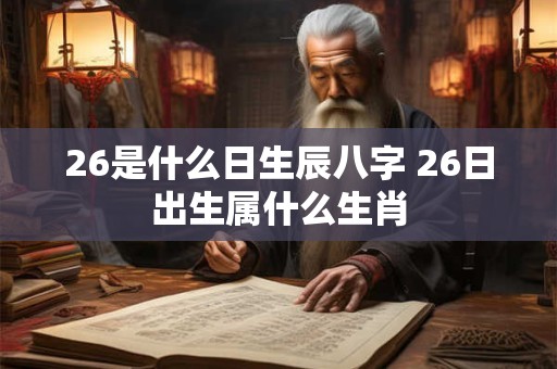 26是什么日生辰八字 26日出生属什么生肖