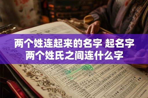 两个姓连起来的名字 起名字两个姓氏之间连什么字