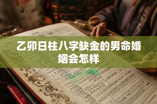 乙卯日柱八字缺金的男命婚姻会怎样 乙卯日柱八字缺金的男命婚姻会怎样