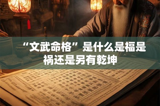 “文武命格”是什么是福是祸还是另有乾坤