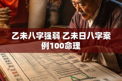乙未八字强弱 乙未日八字案例100命理