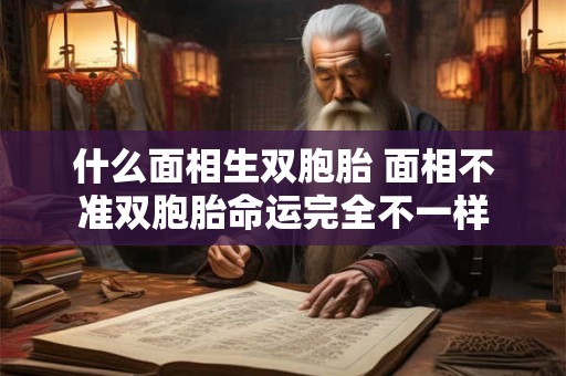 什么面相生双胞胎 面相不准双胞胎命运完全不一样