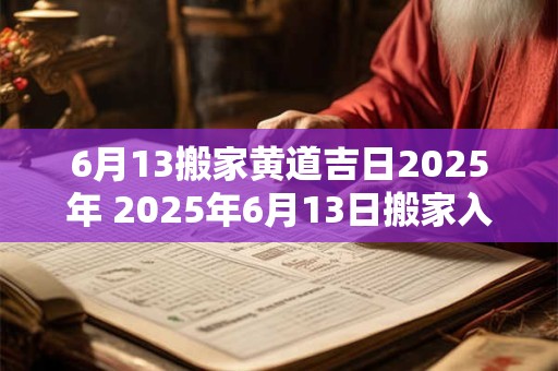 6月13搬家黄道吉日2025年 2025年6月13日搬家入宅黄道吉日