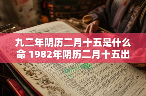 九二年阴历二月十五是什么命 1982年阴历二月十五出生的是什么命