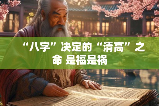“八字”决定的“清高”之命 是福是祸