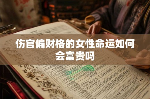 伤官偏财格的女性命运如何会富贵吗