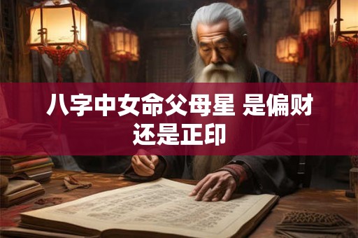 八字中女命父母星 是偏财还是正印