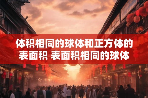 体积相同的球体和正方体的表面积 表面积相同的球体和正方体 哪个体积较大