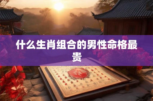 什么生肖组合的男性命格最贵