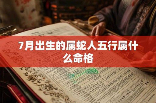 7月出生的属蛇人五行属什么命格